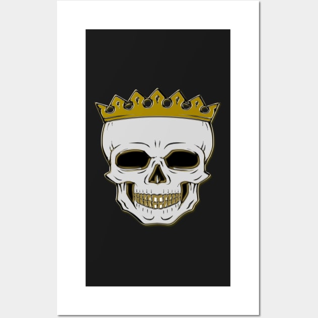 Queen Skull Crown Design Wall Art by Pikmi